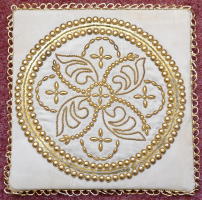 White Embroidered Chalice Pall